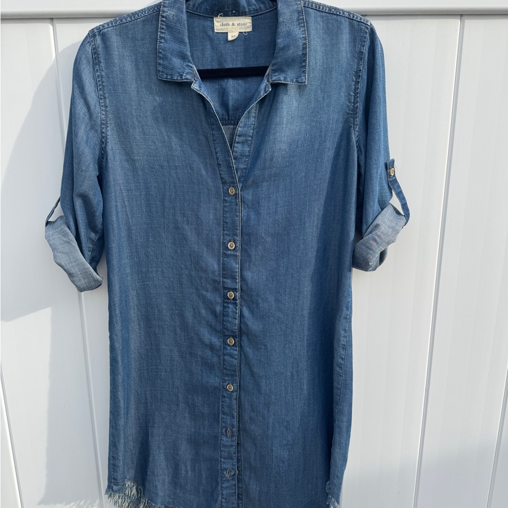 Denim Button-Up Shirt